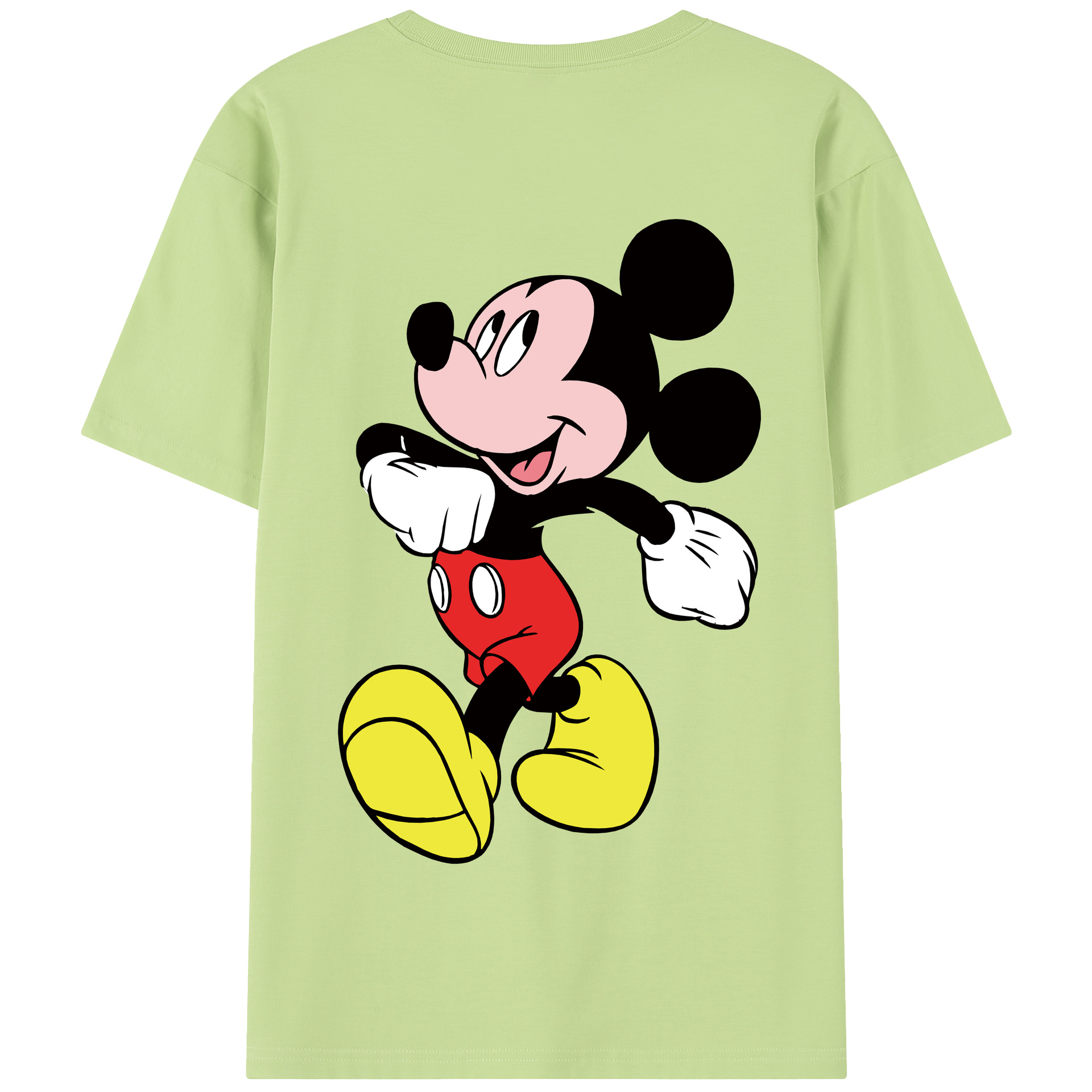 （画像用） ミッキーマウス Mickey Mouse 綿100％半袖Tシャツ（背面プリント）